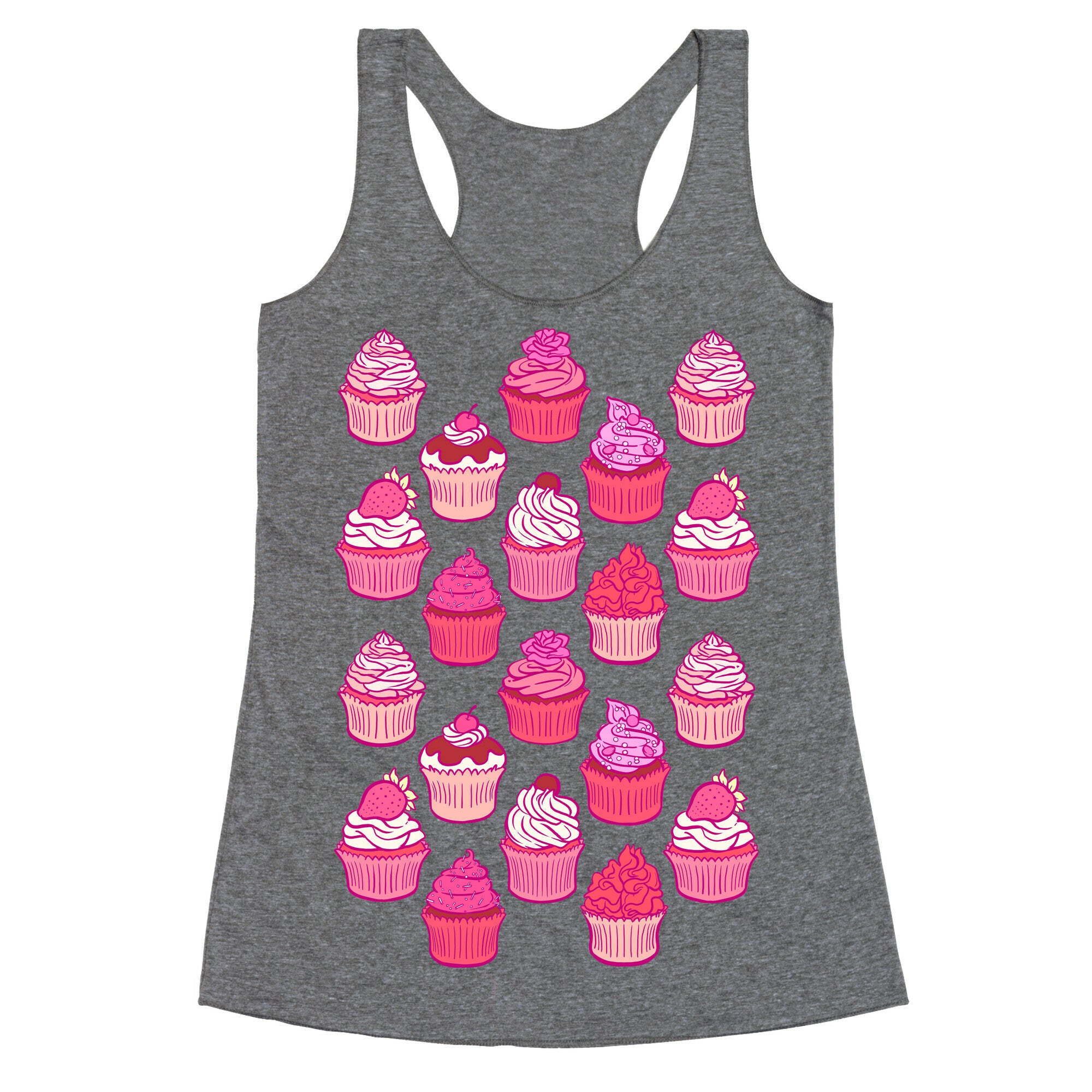 Pretty Pastel Cupcakes Racerback Tank